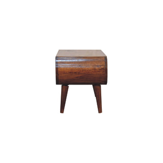 Nordic Chestnut Coffee Table with Open Shelf