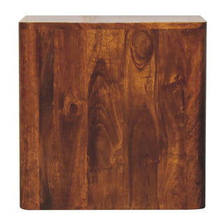 Luca 3-Drawer Bedside Table in Mango Wood with Chestnut Finish