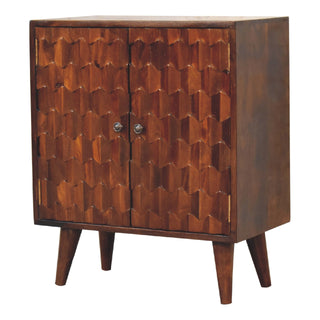 Pineapple Carved Cabinet, Chestnut