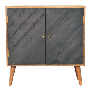 Slade Cabinet, Mango Wood in Grey Stone Finish