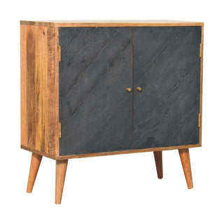 Slade Cabinet, Mango Wood in Grey Stone Finish