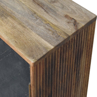 Slade Cabinet, Mango Wood in Grey Stone Finish
