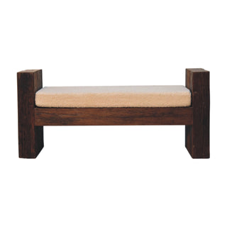 Reclaimed Wood Boucle Bench
