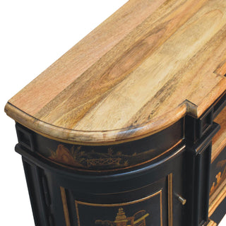 Mango Wood Oriental Design TV Stand