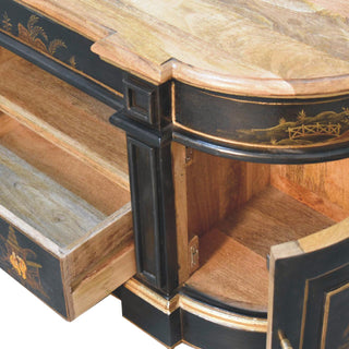 Mango Wood Oriental Design TV Stand