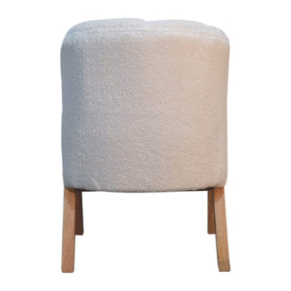 Bouclé and Mango Wood Versatile Accent Chair