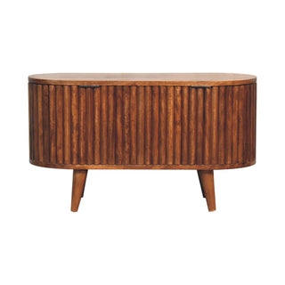 Reeve Mango wood Lid Up Blanket Box, Chestnut finish