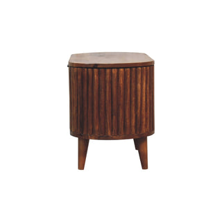 Reeve Mango wood Lid Up Blanket Box, Chestnut finish