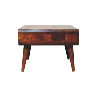 Chestnut Finish Mango Wood Coffee Table with 2 Drawers