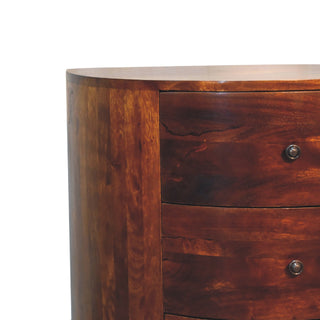 Wooden Round 3 Drawer Chest