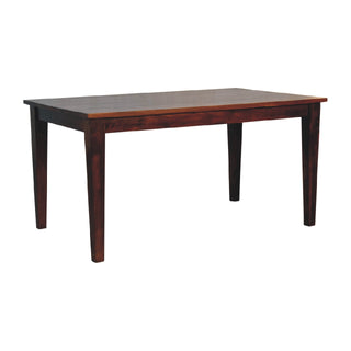 Classic Mango Wood Dining Table with Chestnut Finish