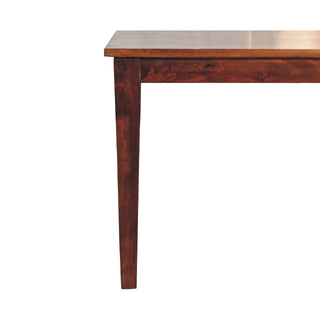 Classic Mango Wood Dining Table with Chestnut Finish