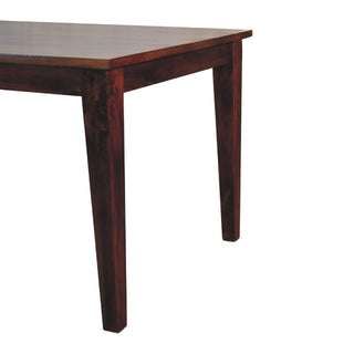 Classic Mango Wood Dining Table with Chestnut Finish