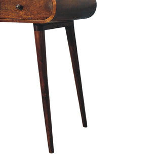 London Desk with 1 Drawer and 1 Shelf in Chestnut Finish
