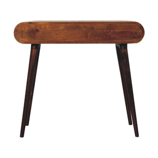 London Desk with 1 Drawer and 1 Shelf in Chestnut Finish