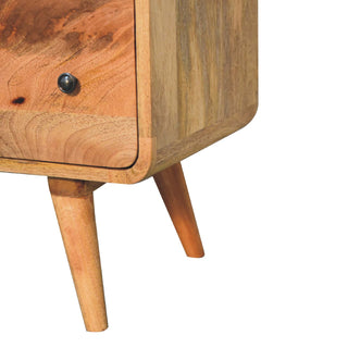 Wide 6-Drawer Chest in Mango Wood with Oak Finish