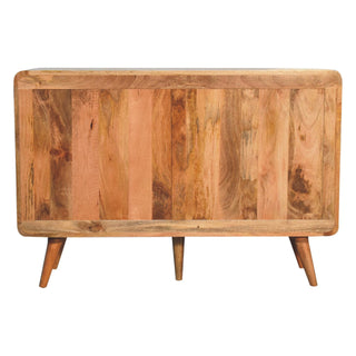 Wide 6-Drawer Chest in Mango Wood with Oak Finish