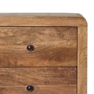 Aspen 3 Drawer Bedside Table, Oak Finish