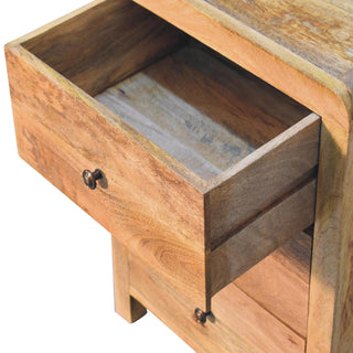 Aspen 3 Drawer Bedside Table, Oak Finish