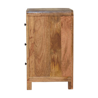 Aspen 3 Drawer Bedside Table, Oak Finish