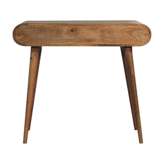 London Desk with 1 Drawer, 1 Shelf, Mango Wood, Oak Finish