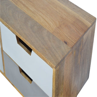 Grey Gradient 4 Drawer Console Table, Mango Wood