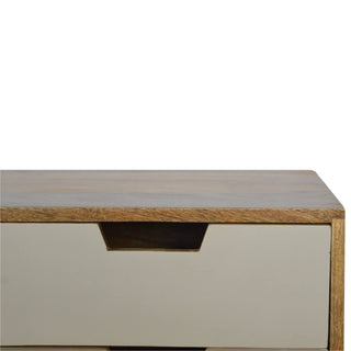 Grey Gradient 4 Drawer Console Table, Mango Wood