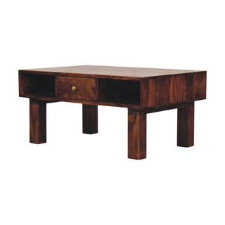 Naya Mango Wood Coffee Table, Chestnut Finish
