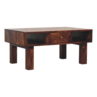Naya Mango Wood Coffee Table, Chestnut Finish