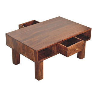Naya Mango Wood Coffee Table, Chestnut Finish