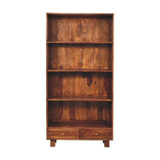 Naya Mango Wood Bookcase, Chestnut Finish