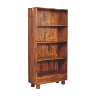 Naya Mango Wood Bookcase, Chestnut Finish
