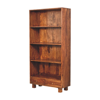 Naya Mango Wood Bookcase, Chestnut Finish