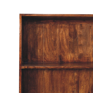 Naya Mango Wood Bookcase, Chestnut Finish
