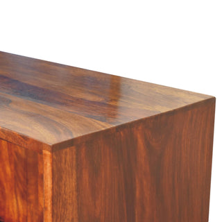 Naya Mango Wood Bookcase, Chestnut Finish