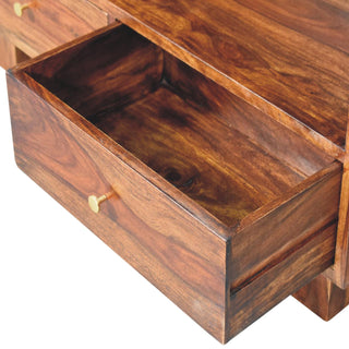 Naya Mango Wood Bookcase, Chestnut Finish