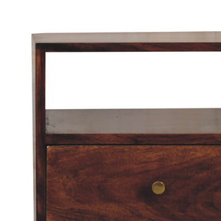 Naya Bedside Table with 2 Drawers, Mango Wood