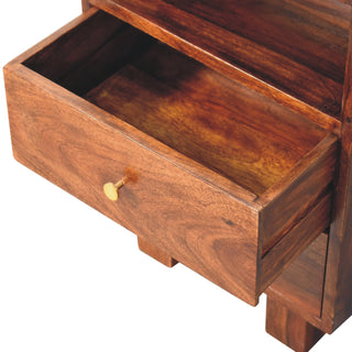 Naya Bedside Table with 2 Drawers, Mango Wood