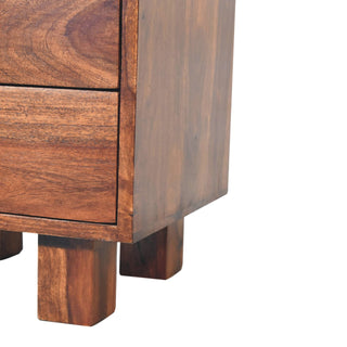 Naya Bedside Table with 2 Drawers, Mango Wood