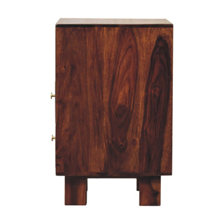Naya Bedside Table with 2 Drawers, Mango Wood