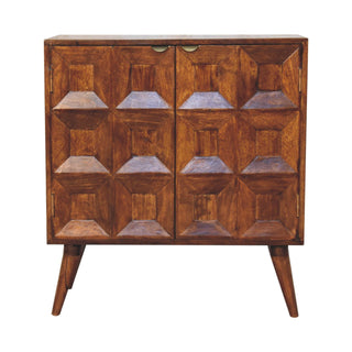 Quad Cabinet in Mango Wood with Chestnut Finish