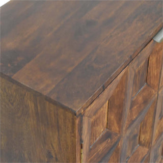 Quad Cabinet in Mango Wood with Chestnut Finish