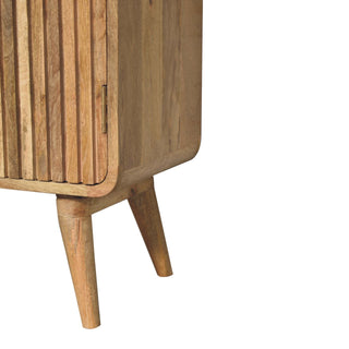 Cabinet with T-Bar Handles in Mango Wood with Oak Finish