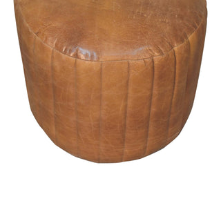 Buffalo Leather Boucle Stool