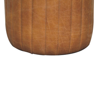 Buffalo Leather Boucle Stool