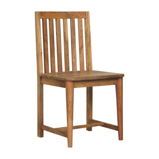 Ariella Set of 2 Dining Chairs in Mango Wood with Oak Finish