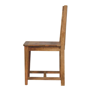 Ariella Set of 2 Dining Chairs in Mango Wood with Oak Finish