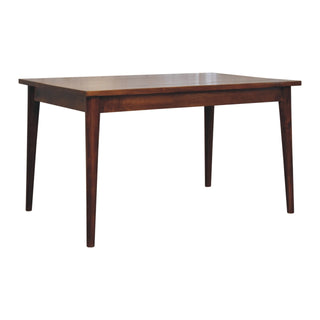 Mango Wood Nordic Dining Table, Chestnut Finish