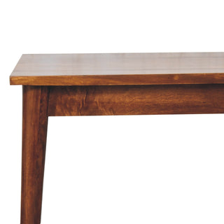 Mango Wood Nordic Dining Table, Chestnut Finish