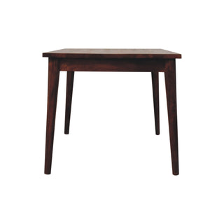Mango Wood Nordic Dining Table, Chestnut Finish